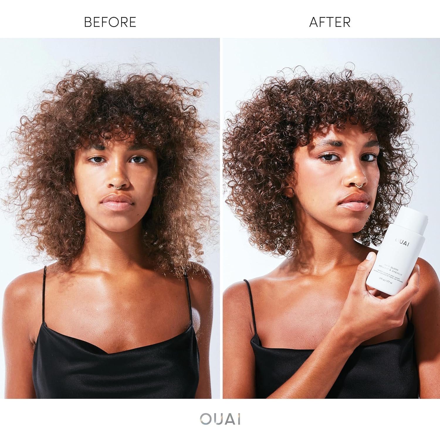 Hair Gloss - In-Shower Shiny Hair Treatment & Glaze with Frizz Control - Heat Protectant Infused with Hyaluronic Acid, Rice Water & Panthenol - Paraben, Phthalate & Sulfate Free (6 Oz)