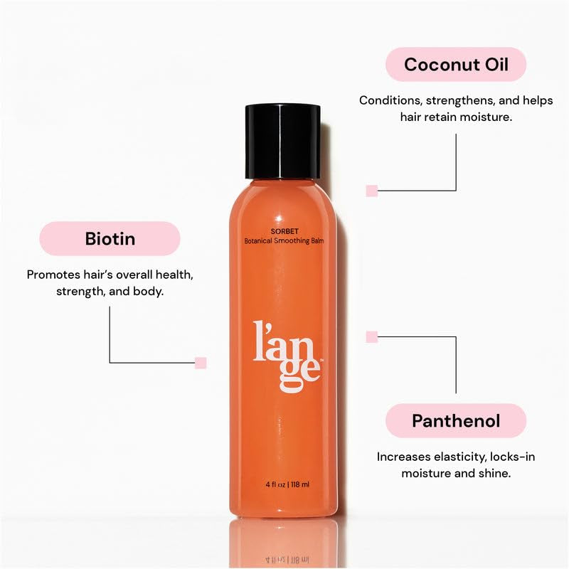 Sorbet Botanical Smoothing Balm | Biotin Leave-In Conditioner for Frizzy Hair & Curly Hair Styling | Best Anti-Frizz Hair Straightening Products | Extention Safe