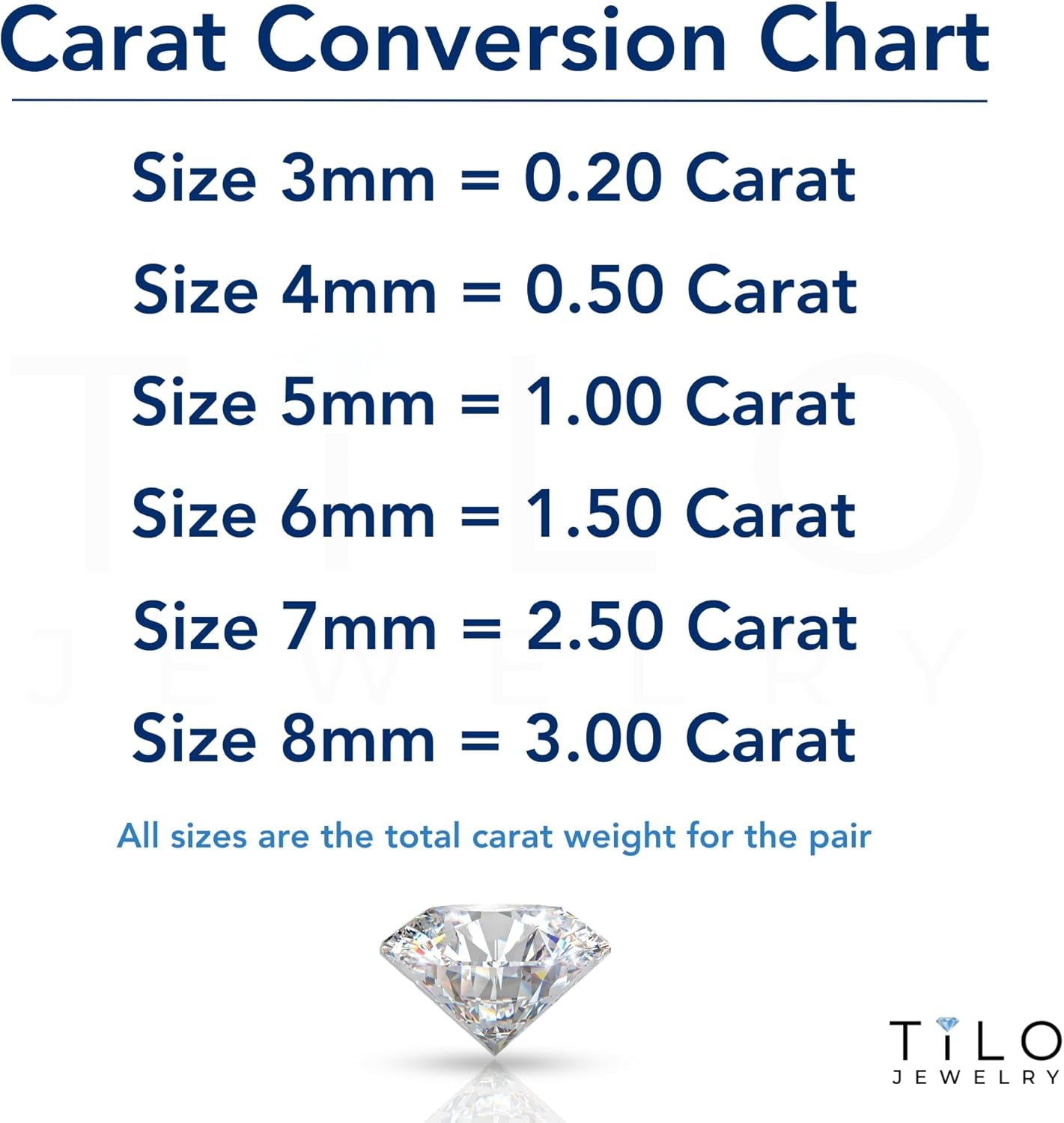 14K White Gold Solitaire round Cubic Zirconia Stud Earrings with Gold Butterfly Pushbacks
