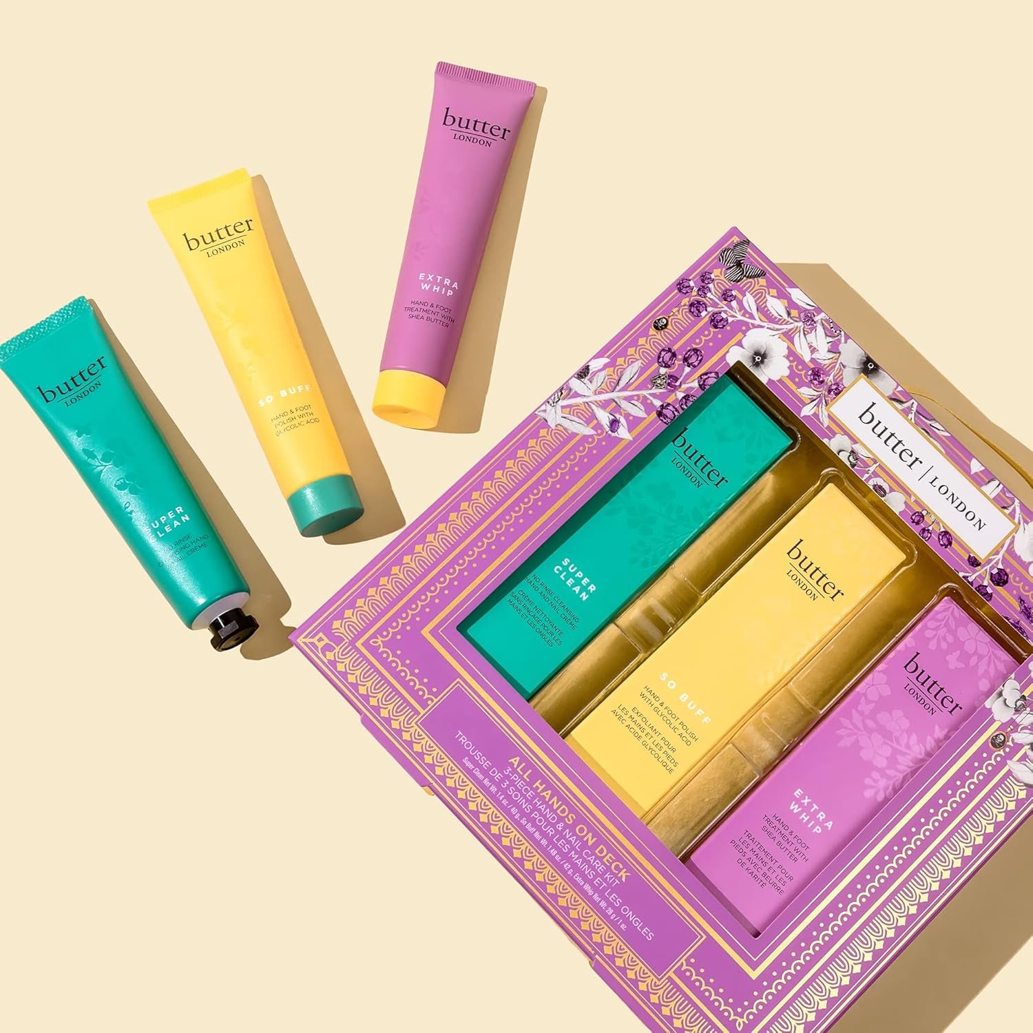 All Hands on Deck 3-Piece Hand & Nail Care Kit, Helps Moisturize & Restore Skin, at Home Manicure Prep, Vegan, Cruelty & Paraben Free