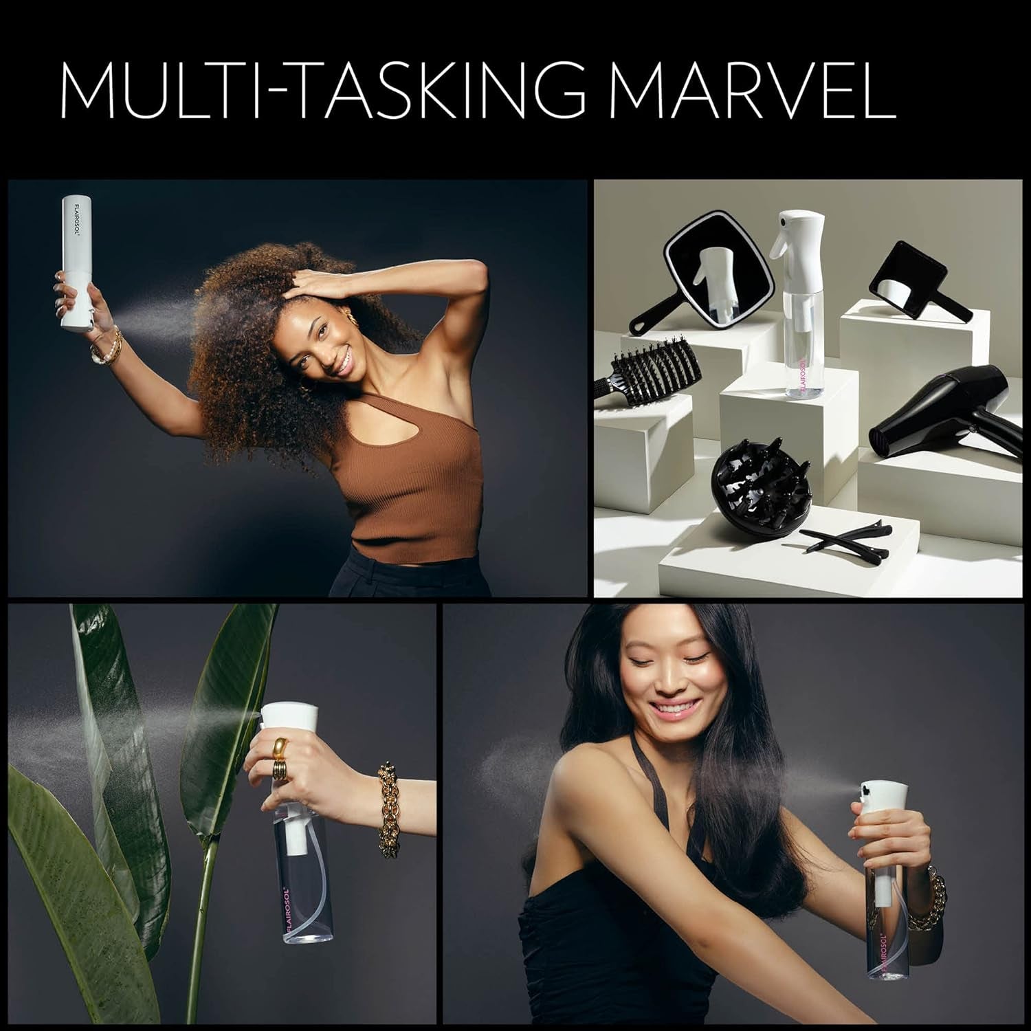 - the Original, Continuous Ultra Fine Mist Spray Bottle, Multi-Tasking Marvel for Hair, Skin, Home, Pet Care and More, Refillable and Reusable, 10.1Oz/300Ml (Clear Bottle-Pink Print)