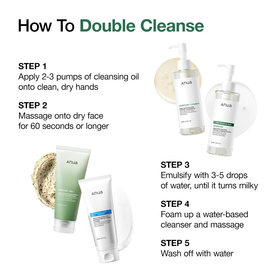 Heartleaf Pore Control Cleansing Oil, Oil Cleanser for Face, Makeup Blackhead Remover, Korean Skin Care 6.76 Fl Oz(200Ml) (Original)