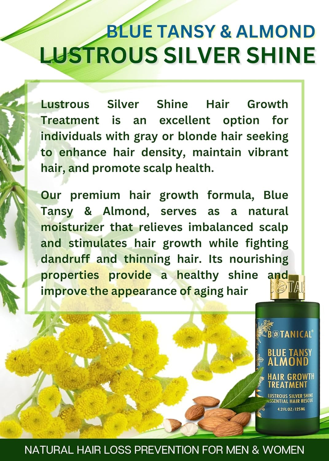 Botanical Hair Growth Treatment Revitalizing Hair Oil for Hair Thinning Prevention Pre-Shampoo Scalp Stimulating Head Spa Detox Natural Anti-Hair Loss Products with Biotin for Grey Blonde Hair Types