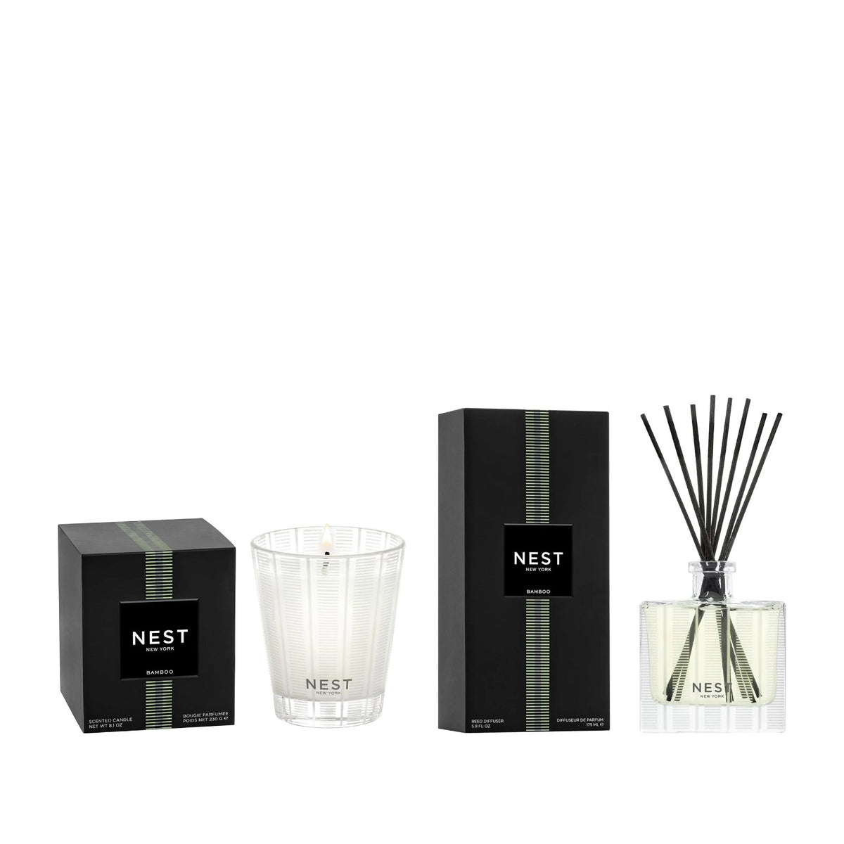 NEST Bamboo Candle & Diffuser Set