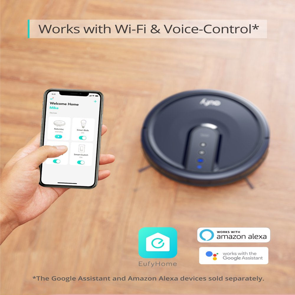 Eufy 25C Wi-Fi Connected Robot Vacuum, Great for Picking up Pet Hairs, Quiet, Slim
