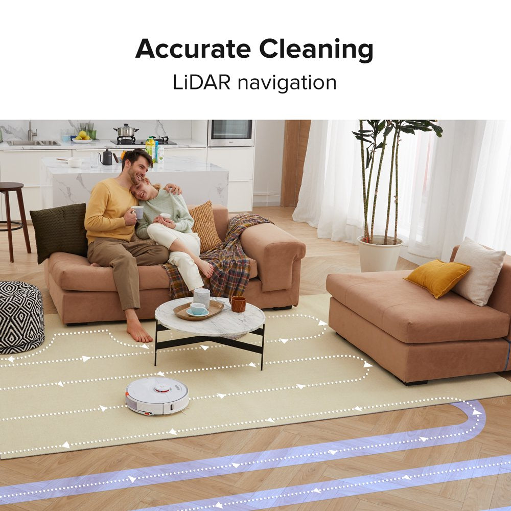 ® S7-WHT Robot Vacuum Cleaner with Sonic Mopping, Strong 2500PA Suction