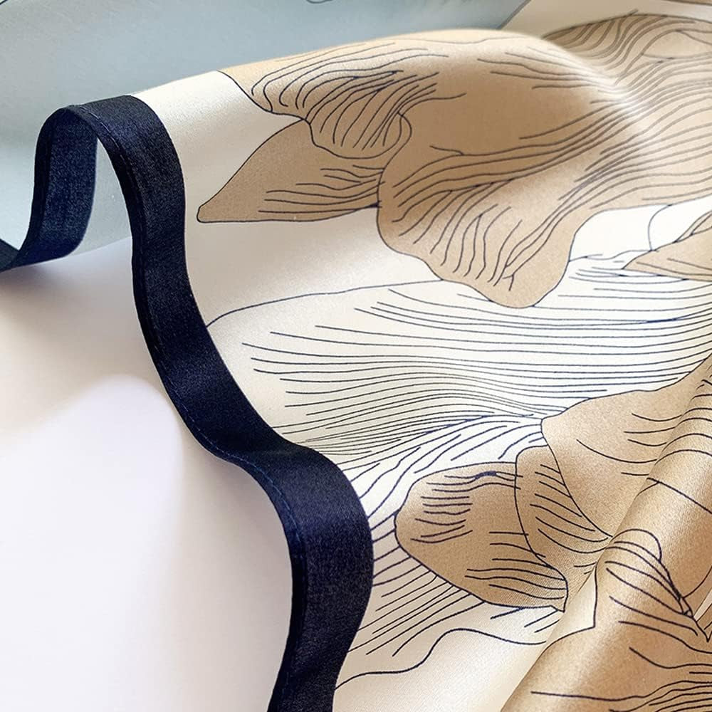 100% Pure Mulberry Silk Scarf 27"'X27"(In) Square Scarf Head Scarf Neck Scarf Headscarf for Women with Gift Packed