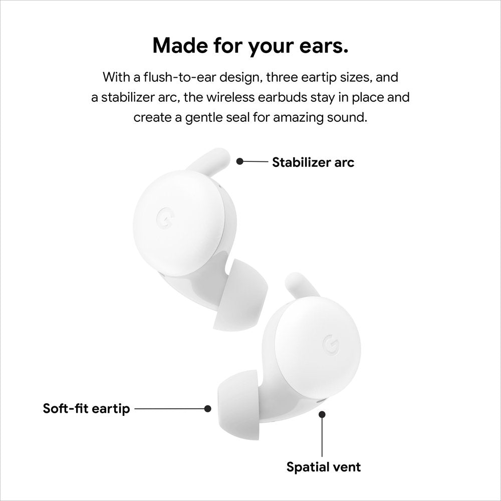 Pixel Buds A-Series - Truly Wireless Earbuds - Audio Headphones with Bluetooth - White