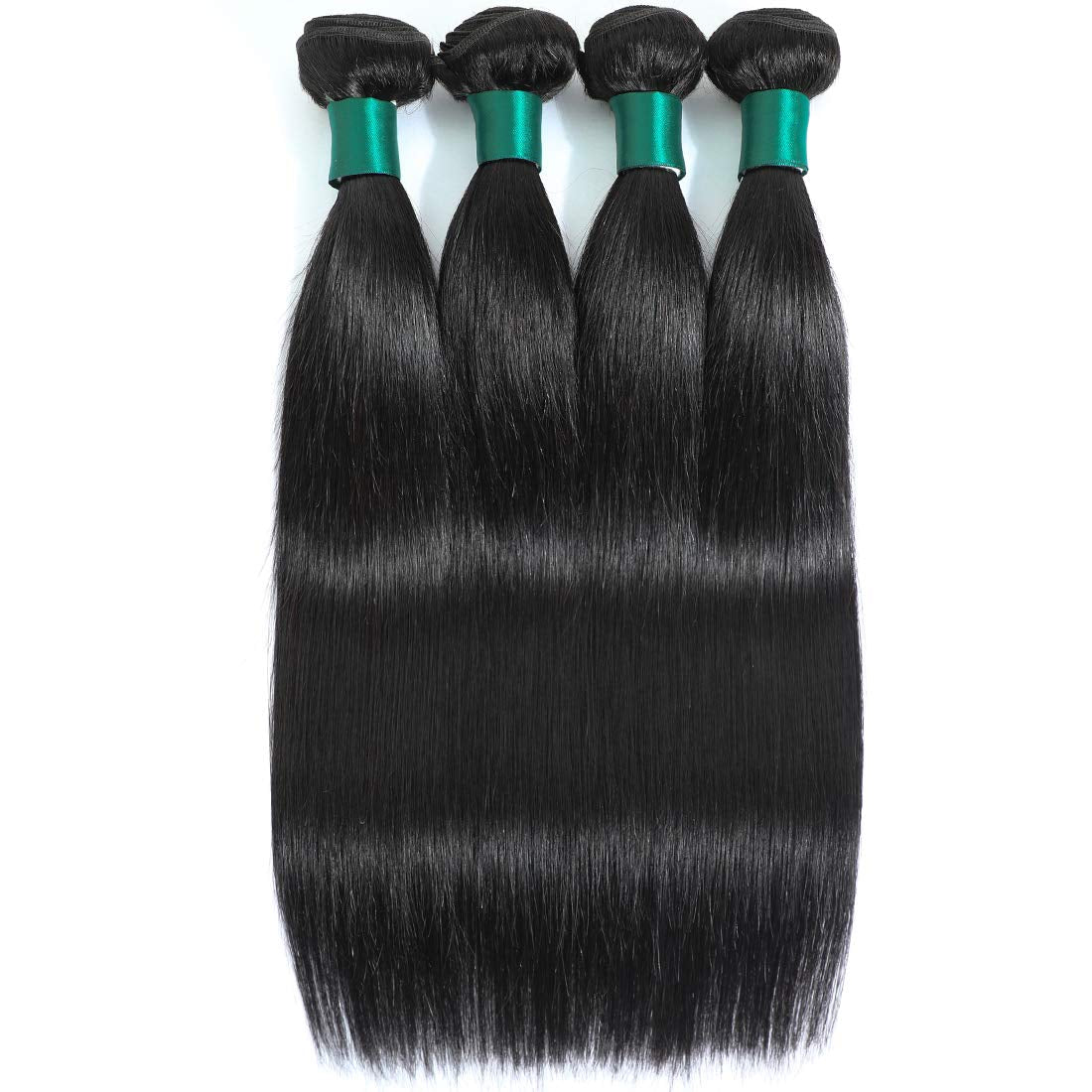 Misoun Brazilian Virgin Human Hair Straight Hair One Bundle 22Inch 100% Unprocessed Virgin Straight Human Hair Bundle Extension Weave Weft Natural Black Color (100+/-5G)/Bundle Can Be Dyed