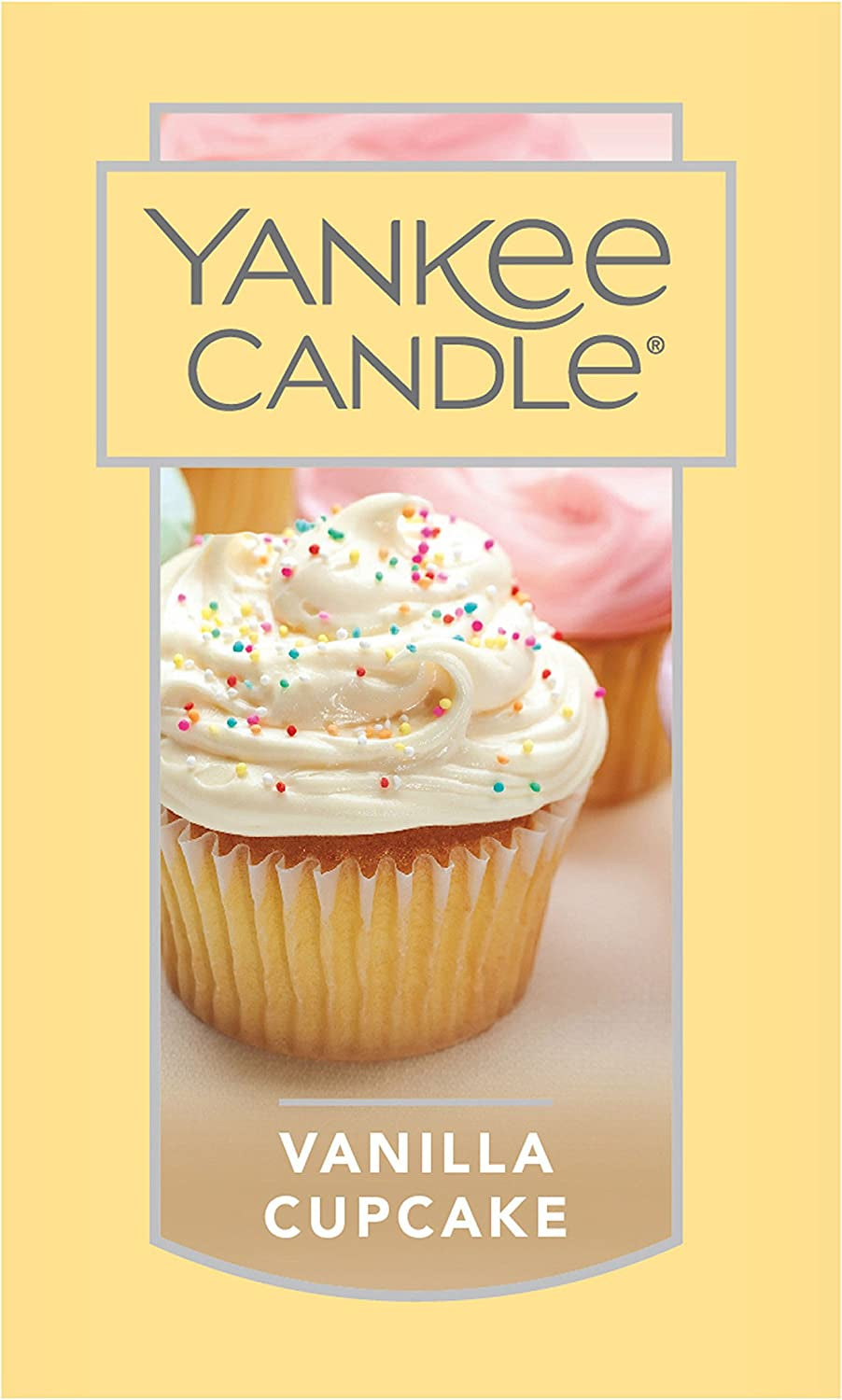 Yankee Candle Vanilla Cupcake Scented, Classic 22Oz Large Jar Single Wick Candle, over 110 Hours of Burn Time