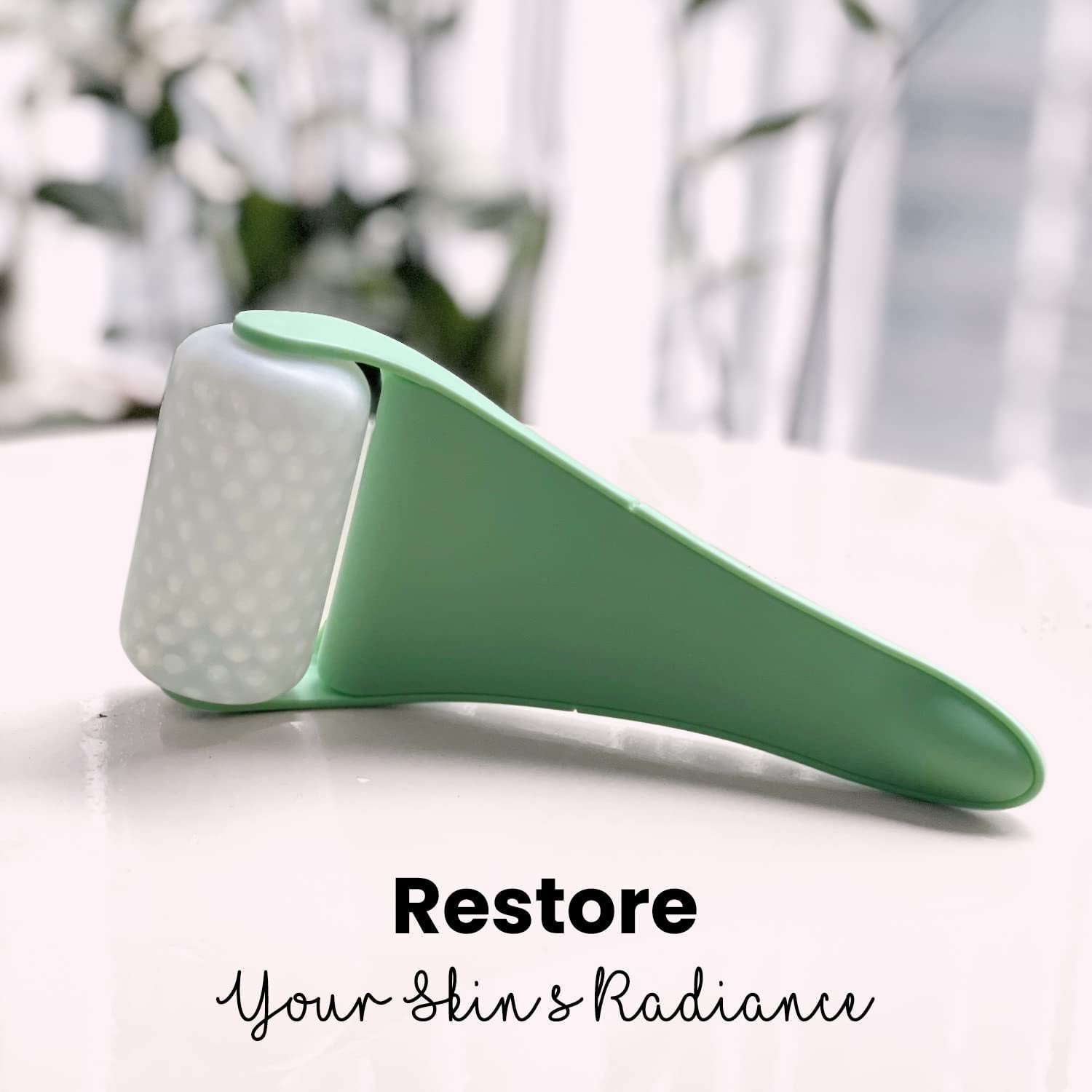 Cryotherapy Ice Roller for Face Wrinkles Massager - Self Care Gifts Skincare Facial Tools Relaxation Puffiness for Whole Body Face Eyes (Green)