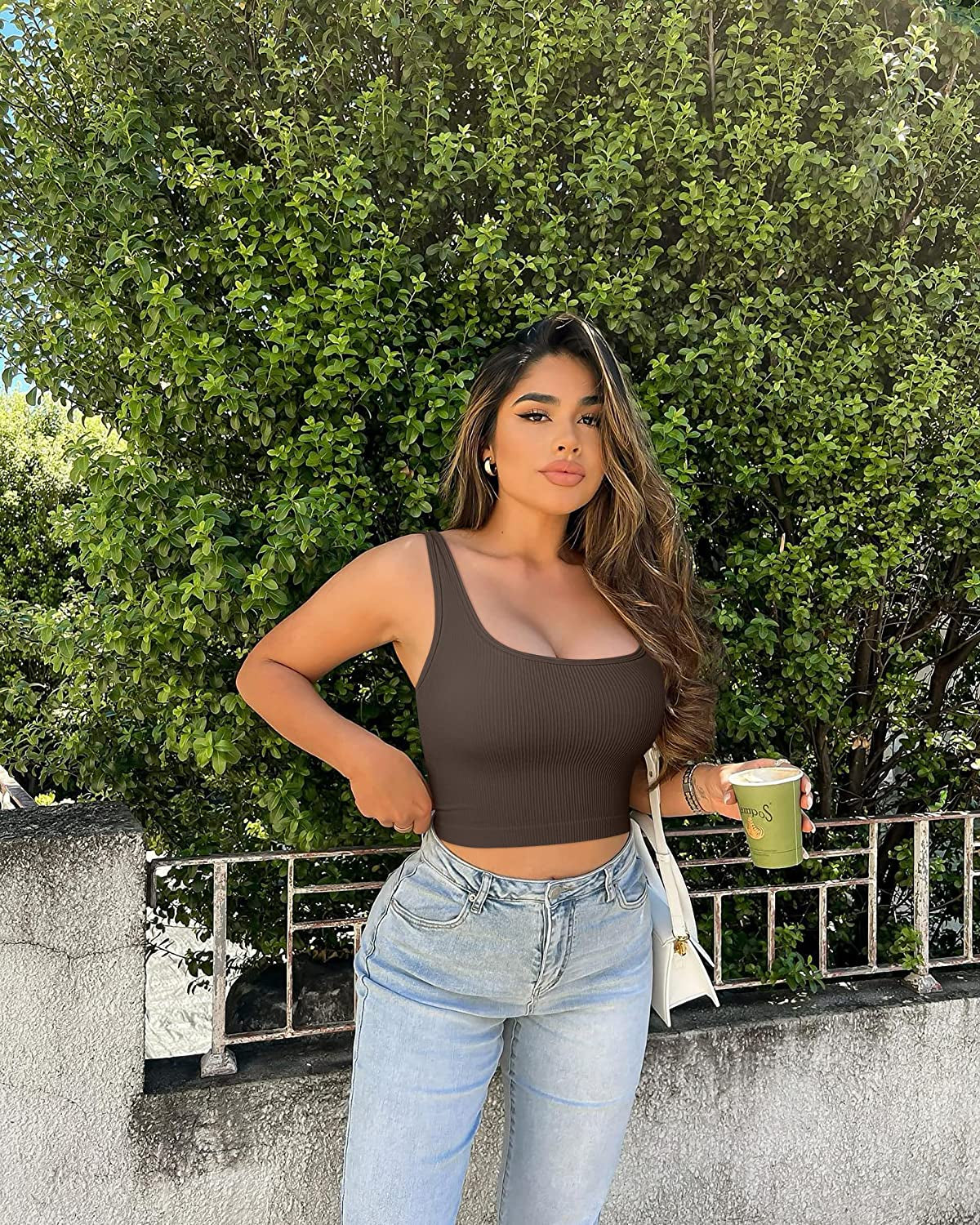Women'S 3 Piece Tank Tops Ribbed Seamless Workout Exercise Shirts Yoga Crop Tops