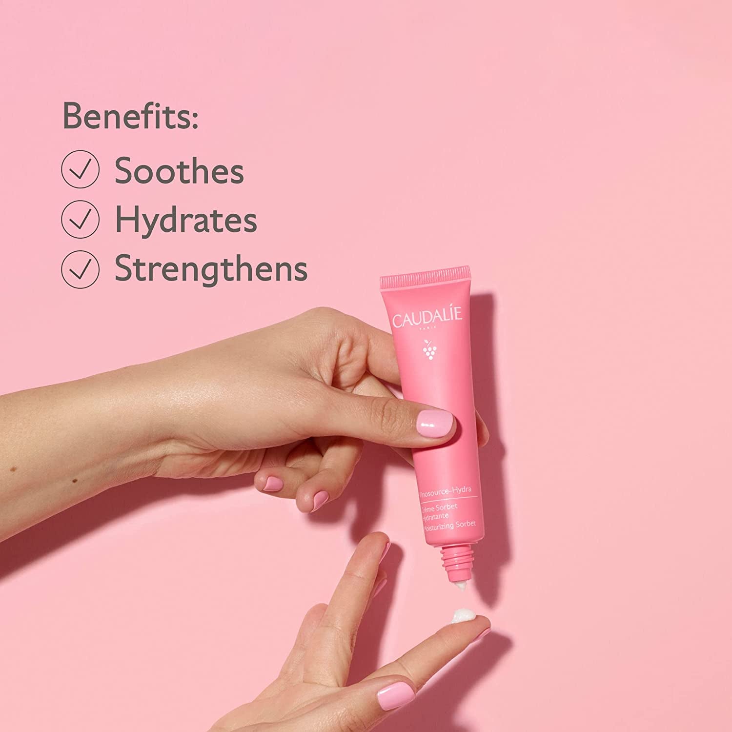 Vinosource Hydra Moisturizing Sorbet, Lightweight Moisturizer, Soothing, Hydrating and Suitable for Sensitive Skin, 1.3 Ounce