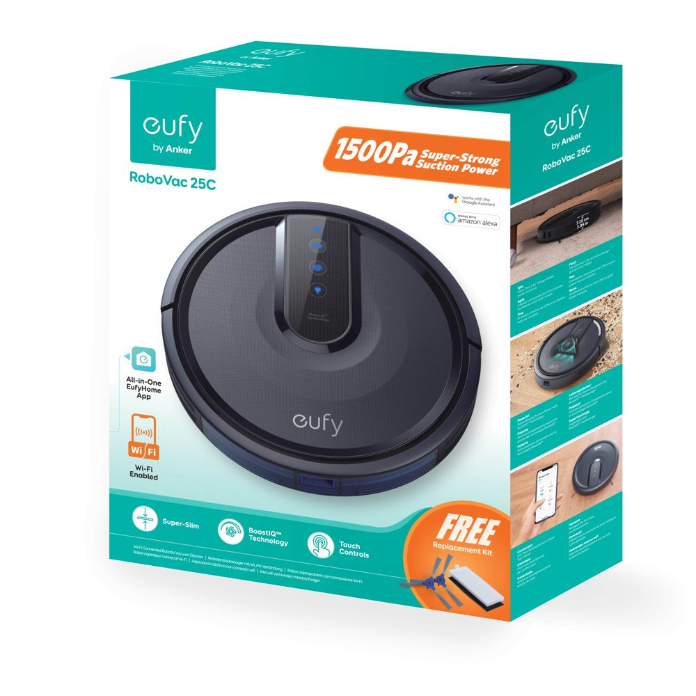 Eufy 25C Wi-Fi Connected Robot Vacuum, Great for Picking up Pet Hairs, Quiet, Slim