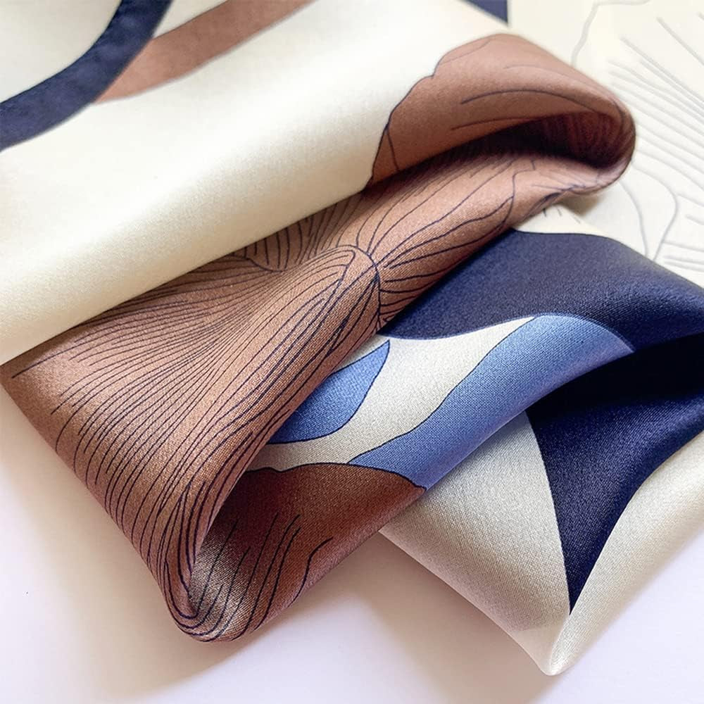 100% Pure Mulberry Silk Scarf 27"'X27"(In) Square Scarf Head Scarf Neck Scarf Headscarf for Women with Gift Packed