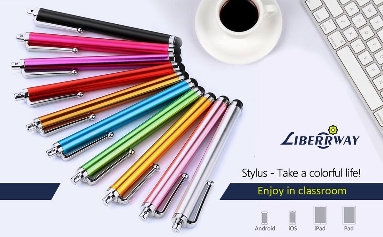 Stylus Pens for Touch Screens,10 Pack Capacitive Touch Screen Stylus for Ipad,Iphone,Tablets,Samsung,Kindle Touch All Universal Touch Screen Devices (10 Multicolor)