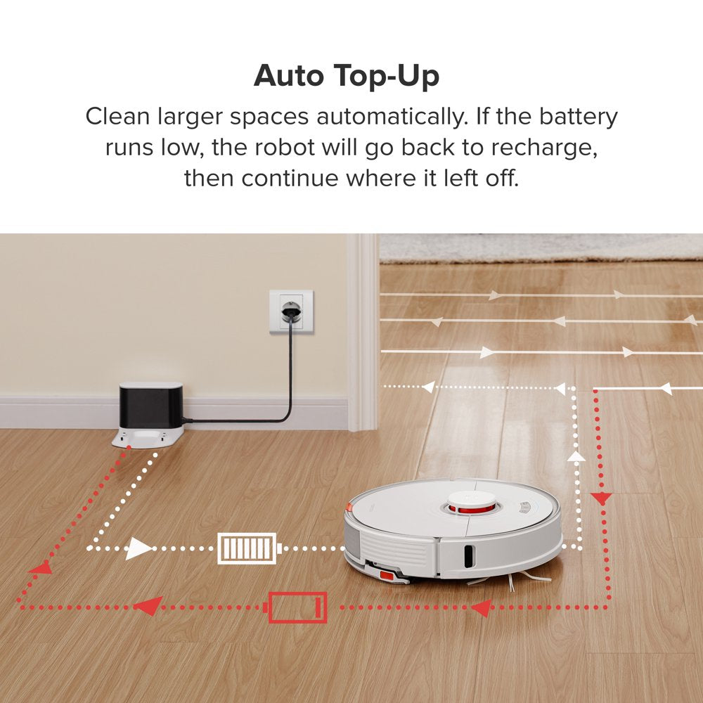 ® S7-WHT Robot Vacuum Cleaner with Sonic Mopping, Strong 2500PA Suction