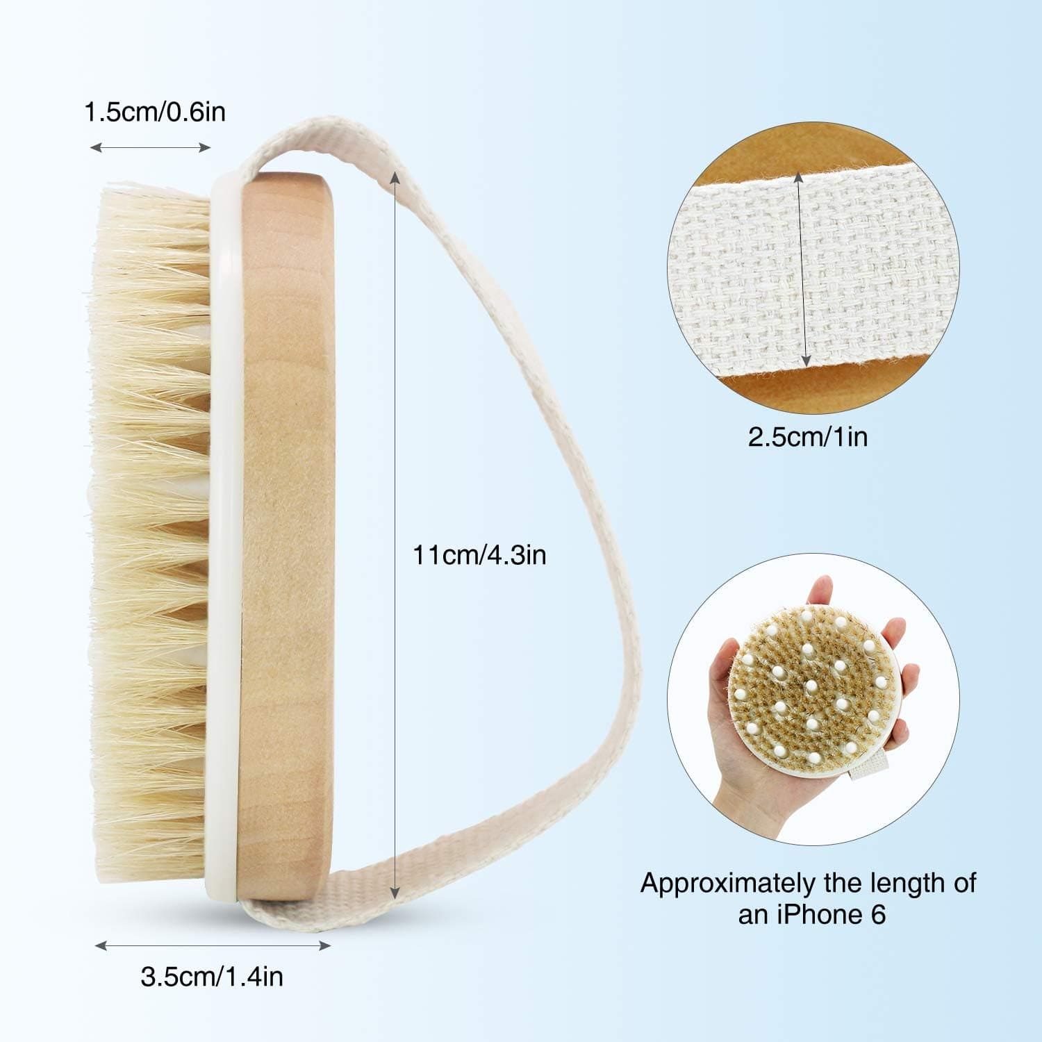 Dry Brushing Body Brushes- round Exfoliating Brush for Cellulite and Lymphatic Drainage Massager, and Body Exfoliating,Improve Your Circulation-Soft Massage Nodes
