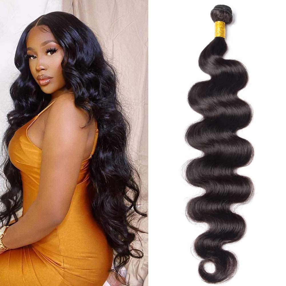 Long Body Wave Bundles Human Hair 32 Inch 100% Unprocessed 12A Brazilian Virgin Human Hair Bundles Body Wave Natural Black Color