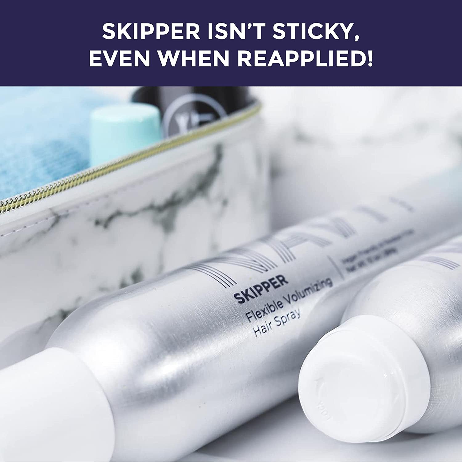 NAVY Skipper: Flexible Volumizing Hair Spray for Hair Styling | Hair Thickening Spray & Hair Volume Spray | Hair Sprays for Women & Men| Volume Hairspray for Fine Hair, Thin, Flat or Weak Hair