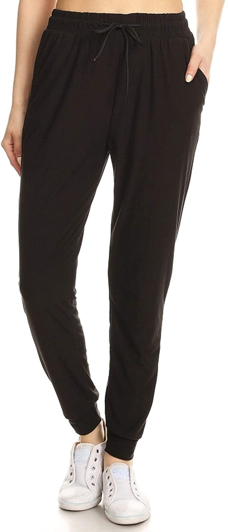 Women'S Printed Solid Activewear Jogger Track Cuff Sweatpants