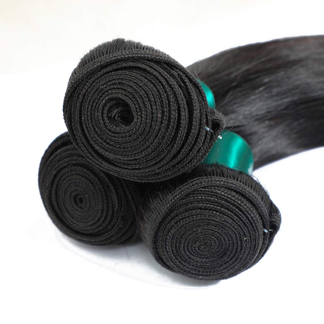 Misoun Brazilian Virgin Human Hair Straight Hair One Bundle 22Inch 100% Unprocessed Virgin Straight Human Hair Bundle Extension Weave Weft Natural Black Color (100+/-5G)/Bundle Can Be Dyed