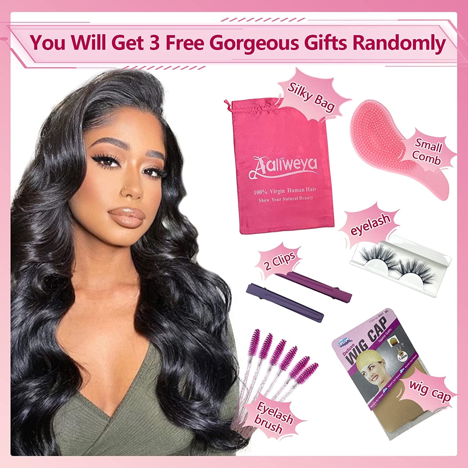 5X5 HD Lace Closure Wigs Human Hair 5X5 Body Wave Closure Wig for Women Virgin Human Hair Pre Plucked with Baby Hair 150% Density 5X5 Closure Wig True to Length Natural Black Color 26 Inch