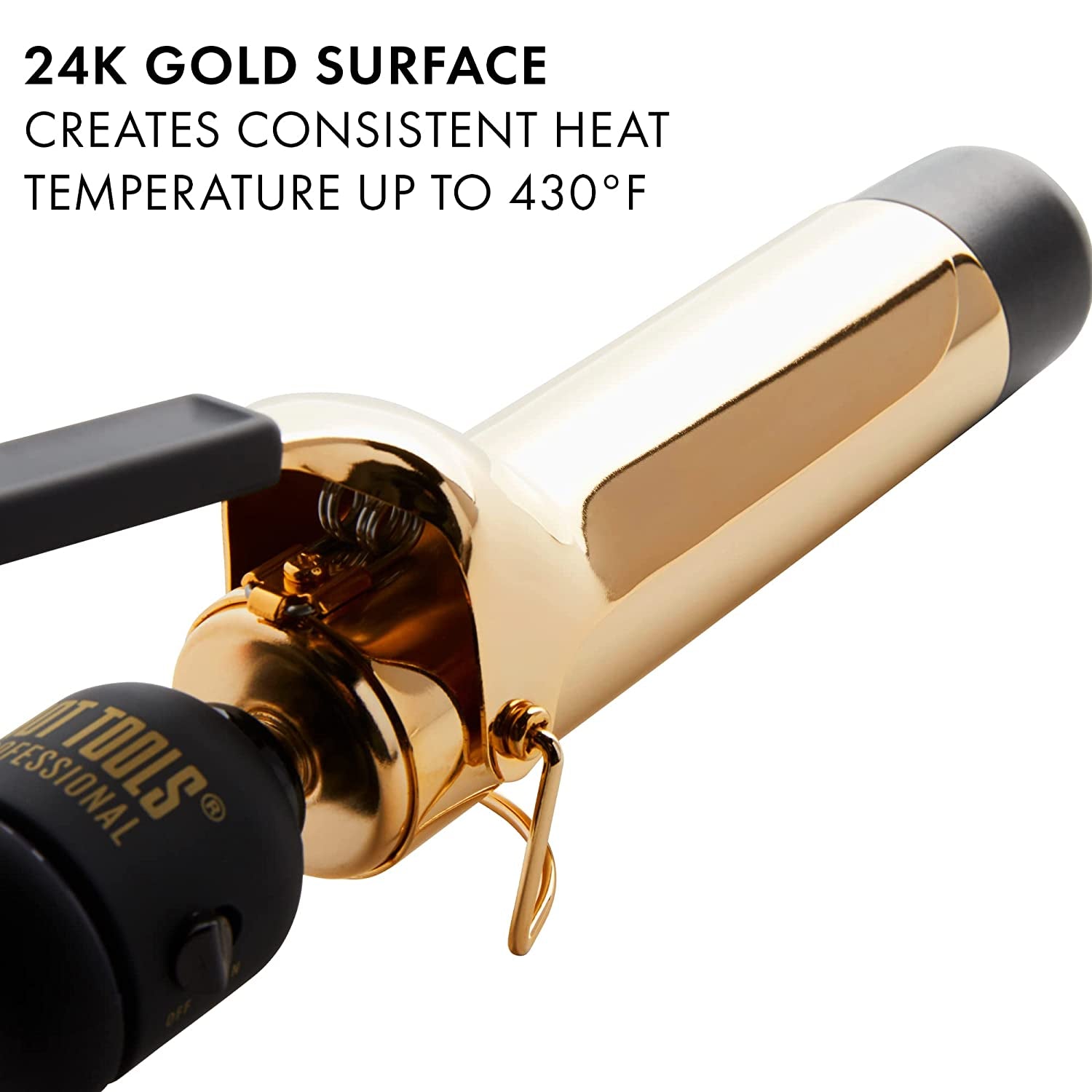Hot Tools Pro Artist 24K Gold Curling Iron | Long Lasting, Defined Curls (1-1/2 In)