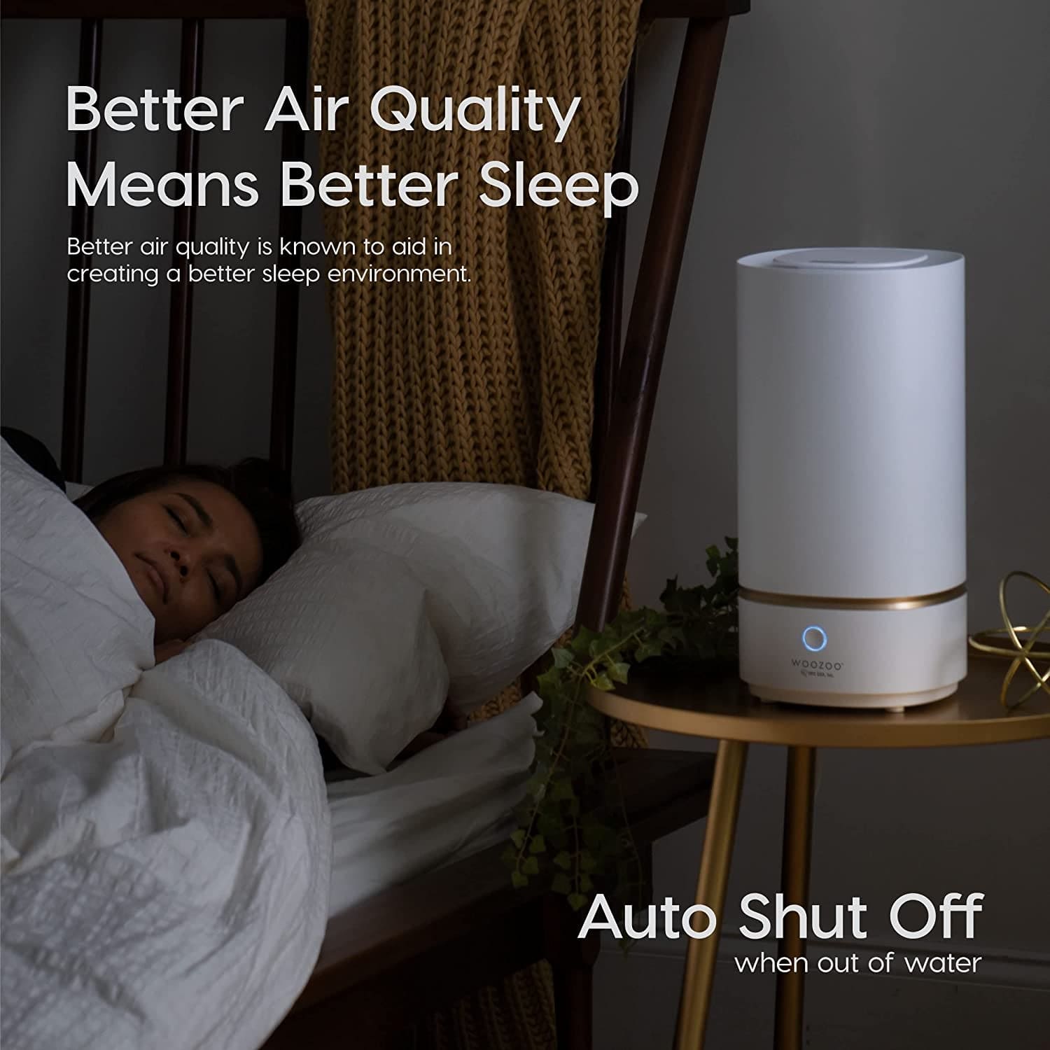 IRIS USA WOOZOO Ultrasonic Humidifier - Cool Mist 3L Water Tank, Bedroom Baby Nursery, Adjustable Mist Level, Night Light Function, Whisper Quiet, Runs up to 38 Hours, Auto Shut Off