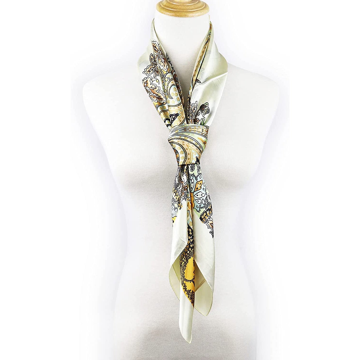 Women'S 35" Satin Square Silk like Hair Scarves and Wraps Headscarf for Sleeping