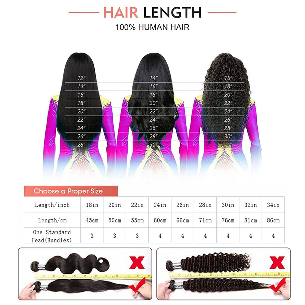 Long Body Wave Bundles Human Hair 32 Inch 100% Unprocessed 12A Brazilian Virgin Human Hair Bundles Body Wave Natural Black Color