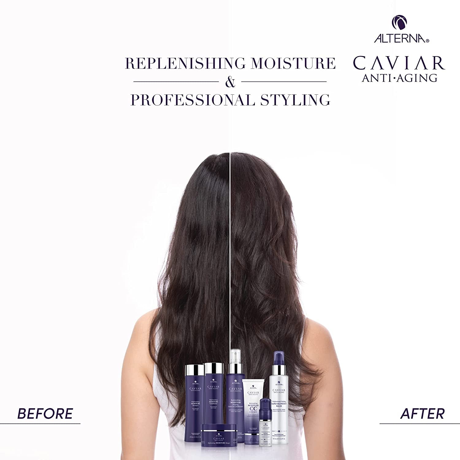 Alterna Caviar Anti-Aging Replenishing Moisture Shampoo | for Dry, Brittle Hair | Protects, Restores & Hydrates | Sulfate Free