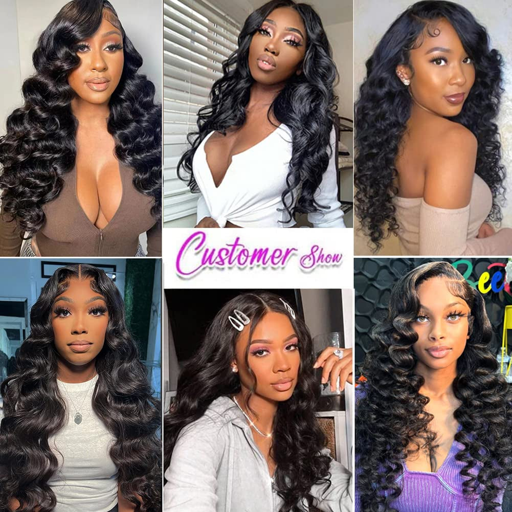 Human Hair Loose Wave Bundles 100% Unprocessed Brazilian Virgin Hair Loose Wave 3 Bundles Human Hair Bundles Weave Hair Human Bundles