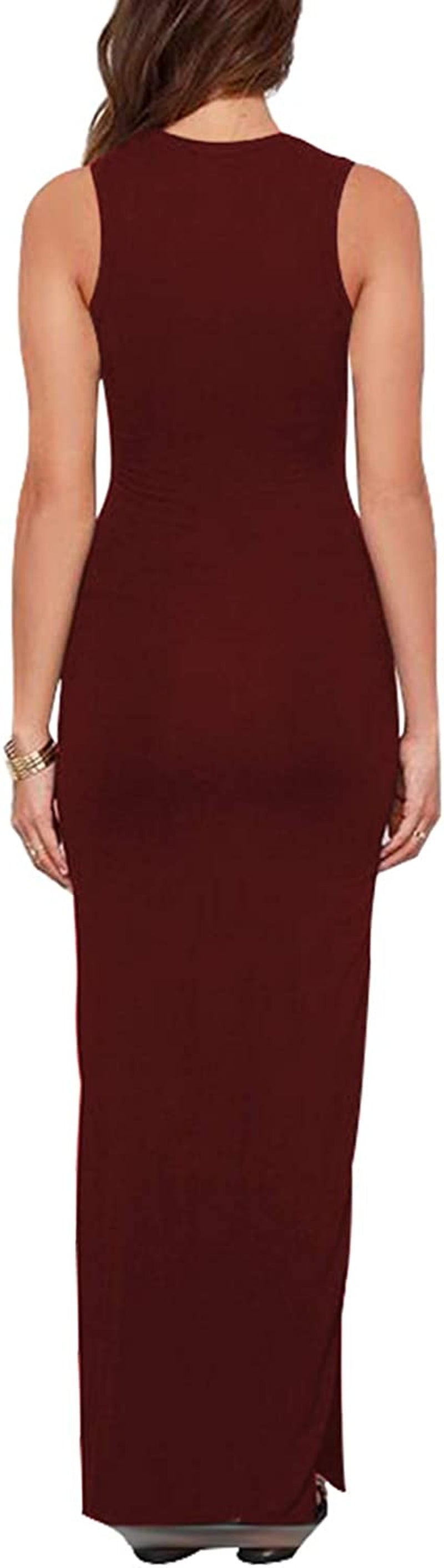 Women'S Party Beach Vacation High Slit Summer Maxi Long Bodycon Dress