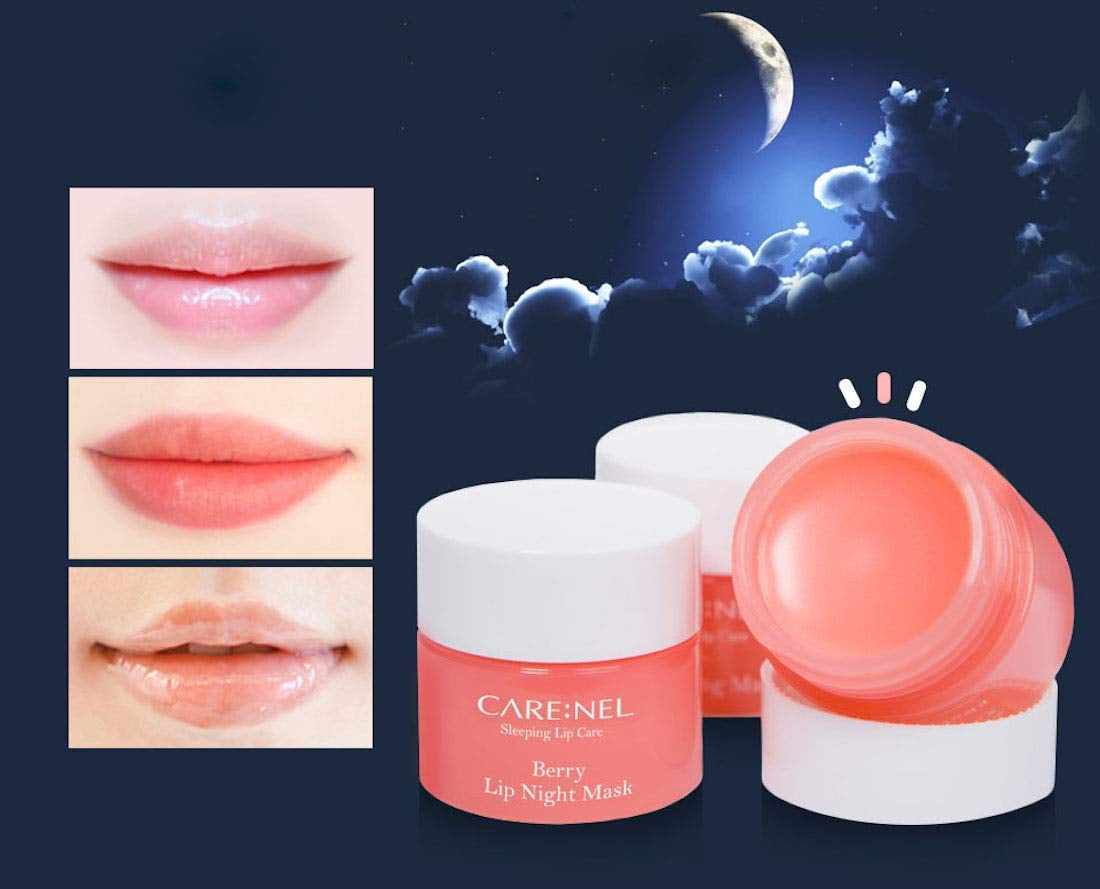CARENEL Lip Sleeping Mask 5G ( 3 Set ) - Korean Skin Care Maintaining Moist Lips All Day Long - Lip Gloss and Moisturizers Cream Long Lasting - Night Treatments Lip Balm Chapped for Cracked Lips, Dry Lips, Wrinkles Lips for Girls, Women and Men