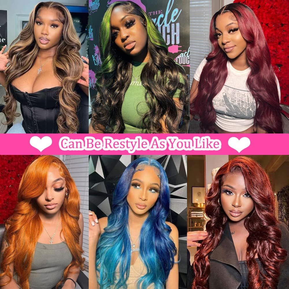 YELHADU Body Wave Lace Front Wigs Human Hair Pre Plucked 13X4 HD Lace Frontal Wigs Human Hair 150 Density Natural Black Wigs for Women Human Hair Lace Front Wig with Baby Hair Glueless 22 Inch