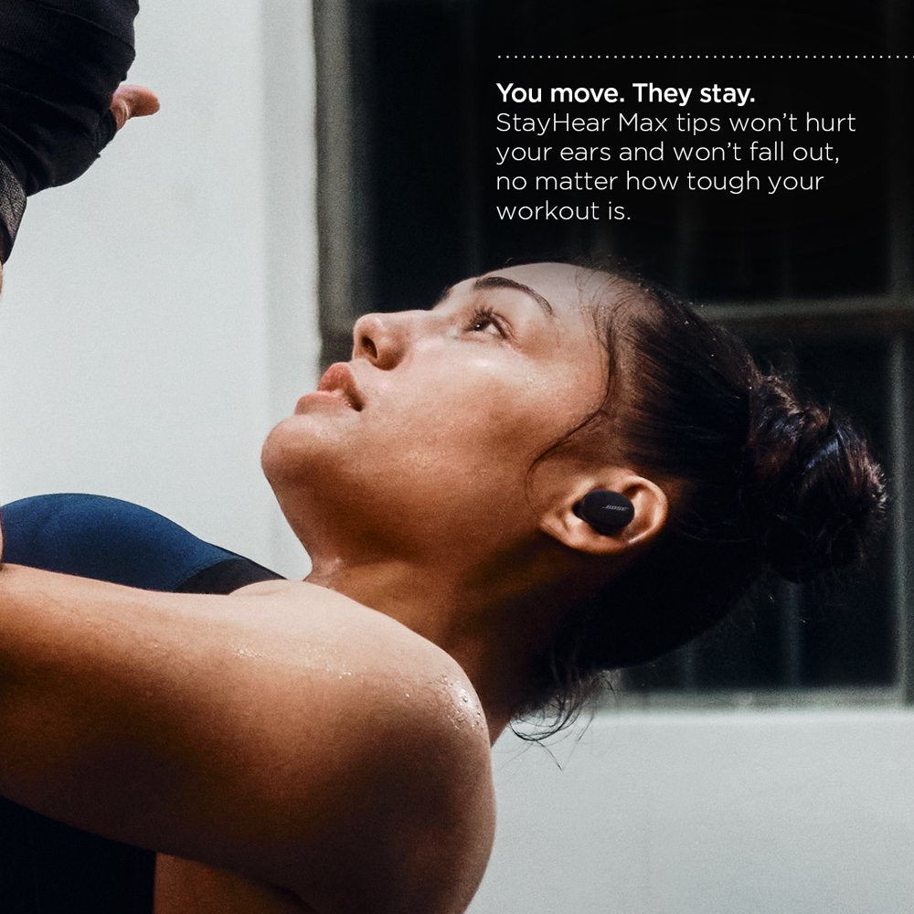 Sport Earbuds True Wireless Bluetooth Headphones, Black