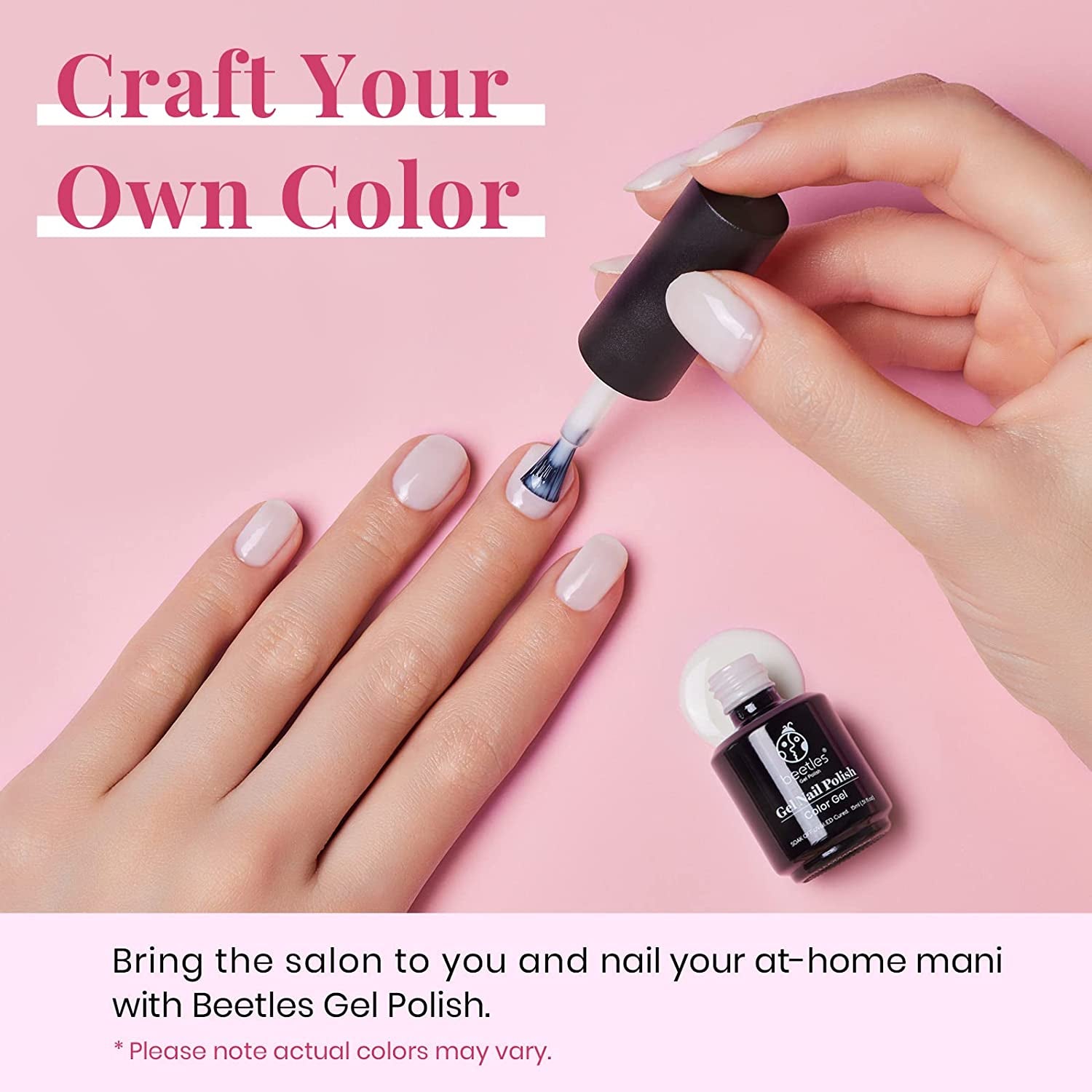 Beetles Neutral Gel Nail Polish 15Ml Milky White Jelly Gel Polish Set Nude Color Translucent Nail Gel Soak off U V LED Nail Lamp Jelly Sheer Gel Polish Nail Art Gel 0.5Oz