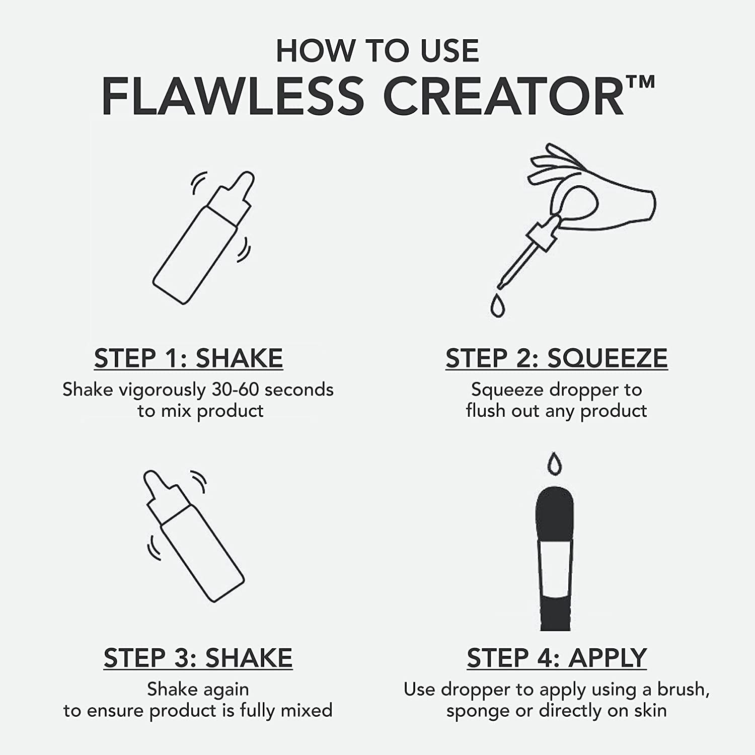 Flawless Creator Multi-Use Liquid Foundation Makeup, Full Coverage Lightweight Buildable Foundation, Natural Finish, 1 Fl Oz.