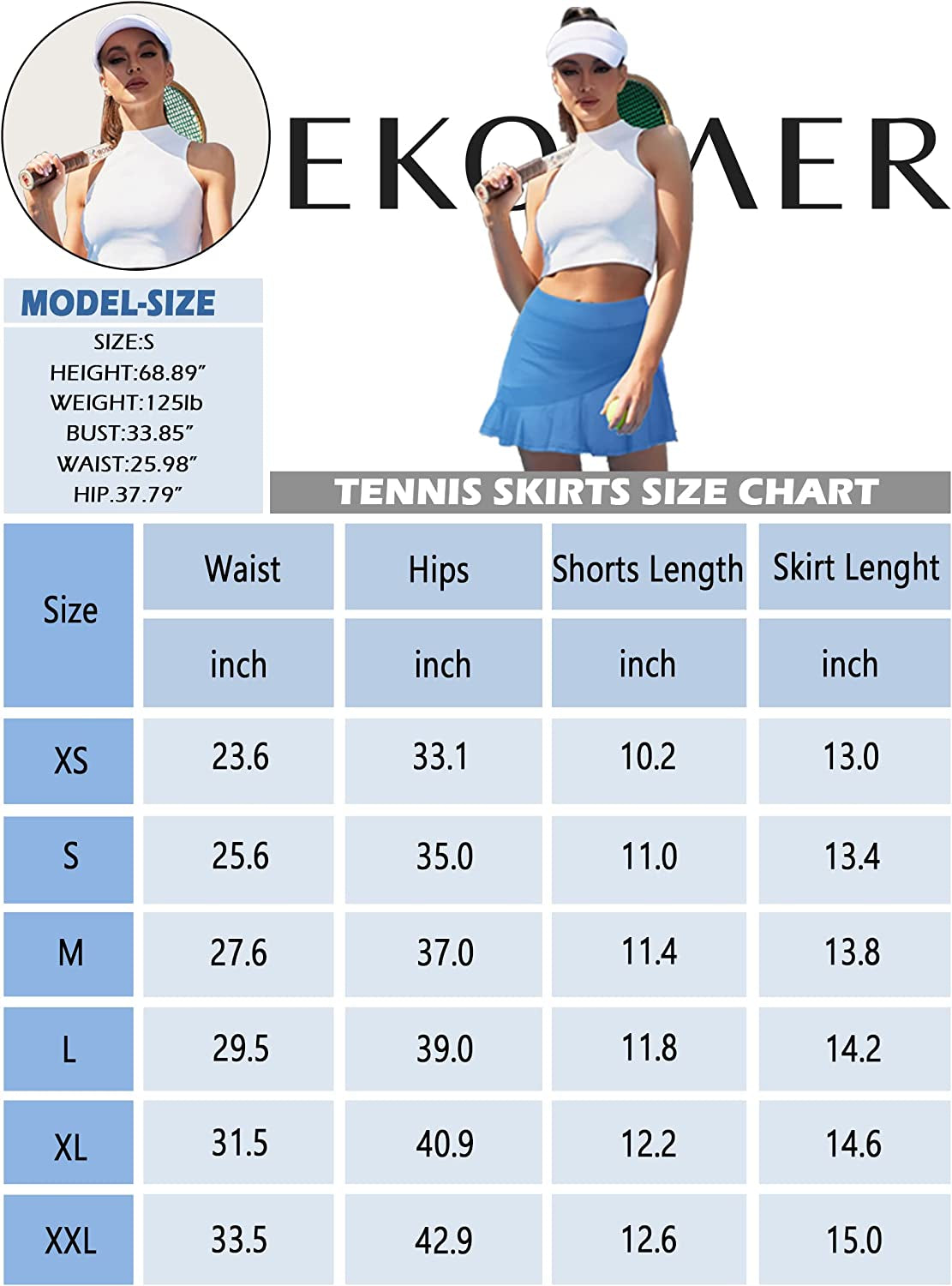 Tennis Skirts for Women Pleated Athletic Golf Skorts Skirt with Shorts Pockets Lightweight Running Workout Skirt