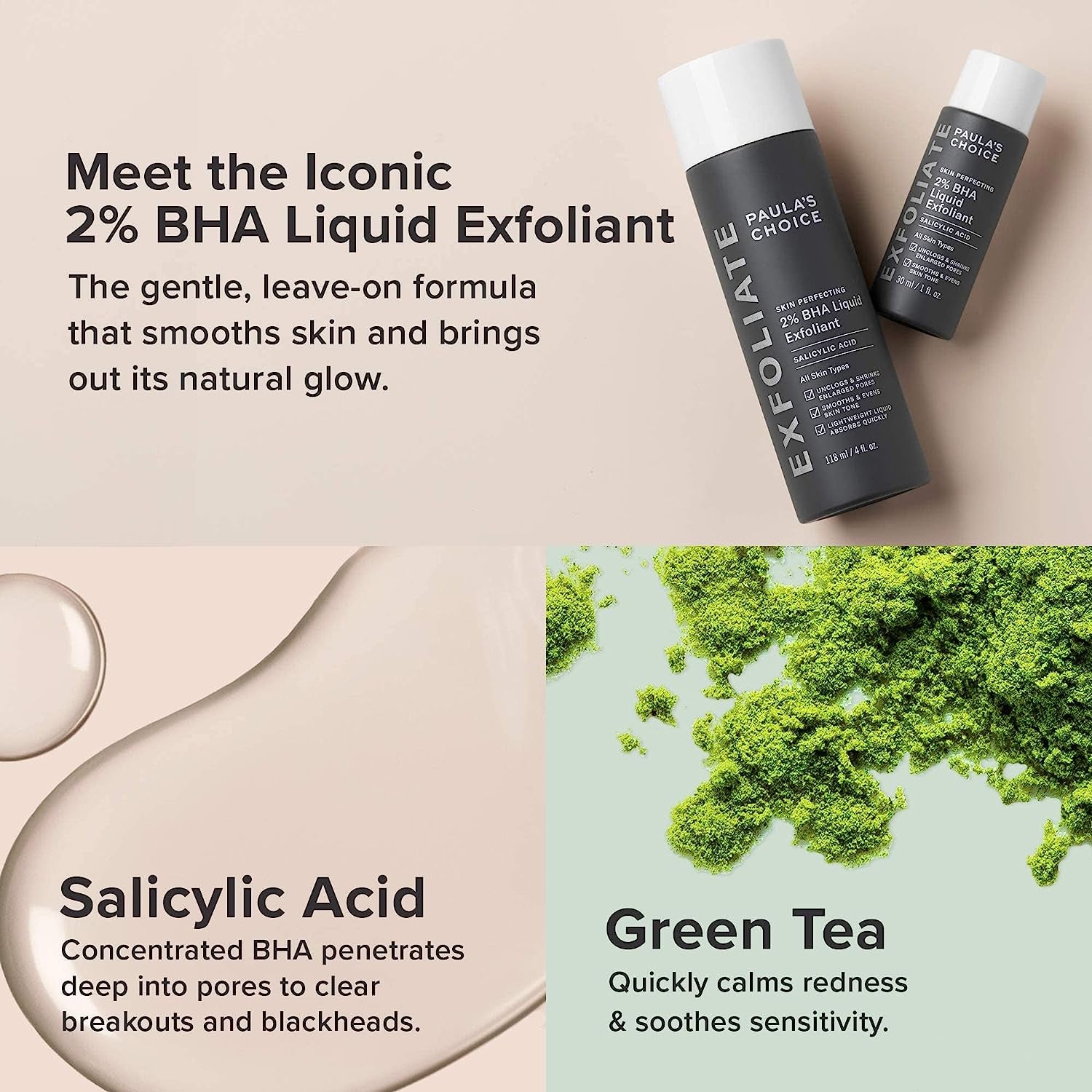 Paulas Choice--Skin PERFECTING 2% BHA Liquid Salicylic Acid Exfoliant--Facial Exfoliant for Blackheads, Enlarged Pores, Wrinkles & Fine Lines, 4 Oz Bottle