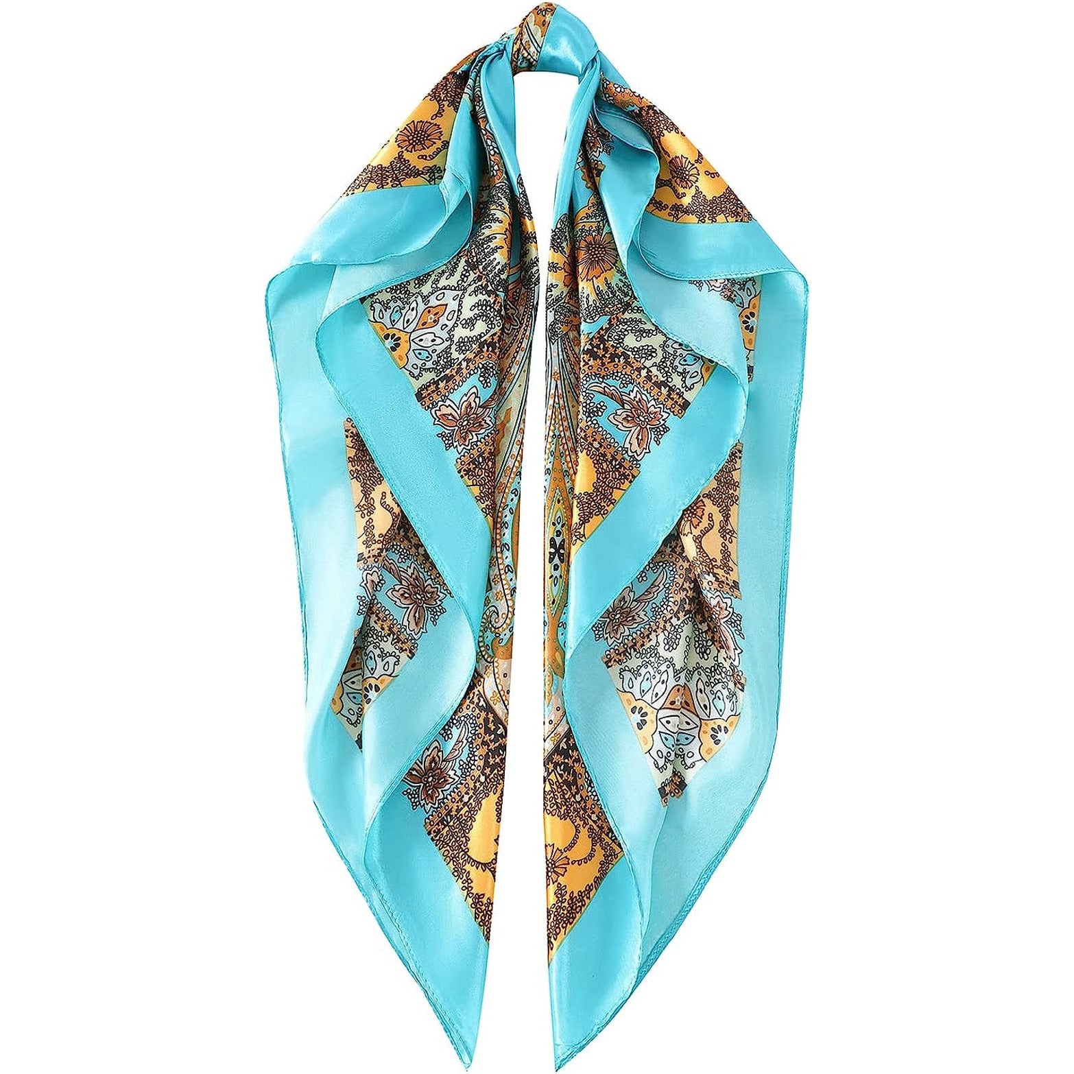 Women'S 35" Satin Square Silk like Hair Scarves and Wraps-Square Silk Head Scarf for Wrapping Hair and Sleeping at Night…