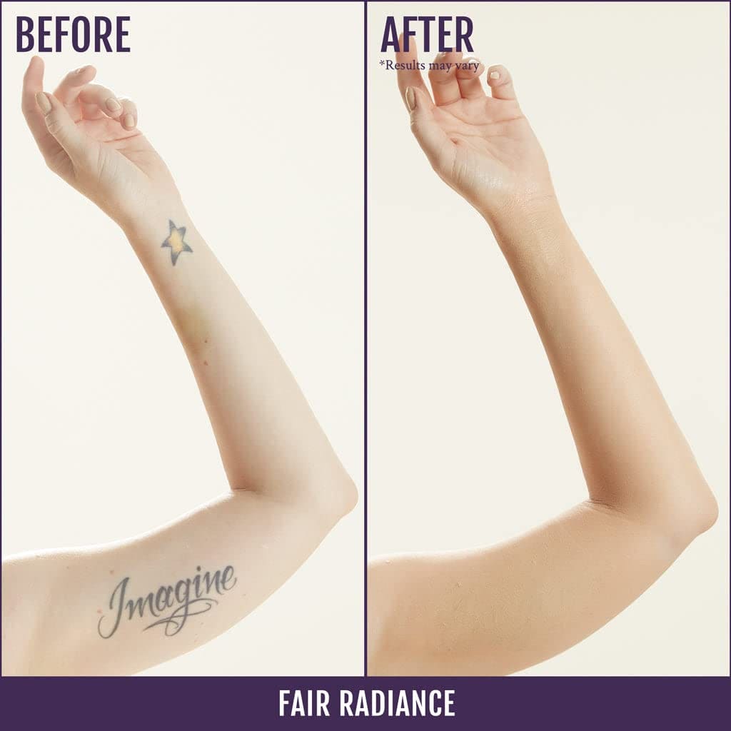 Body Coverage Perfector 2.5 Oz/ 74Ml (Natural Radiance) - Waterproof Leg and Body Makeup for Tattoo Cover up and More - the Best Tattoo Cover up Leg Makeup
