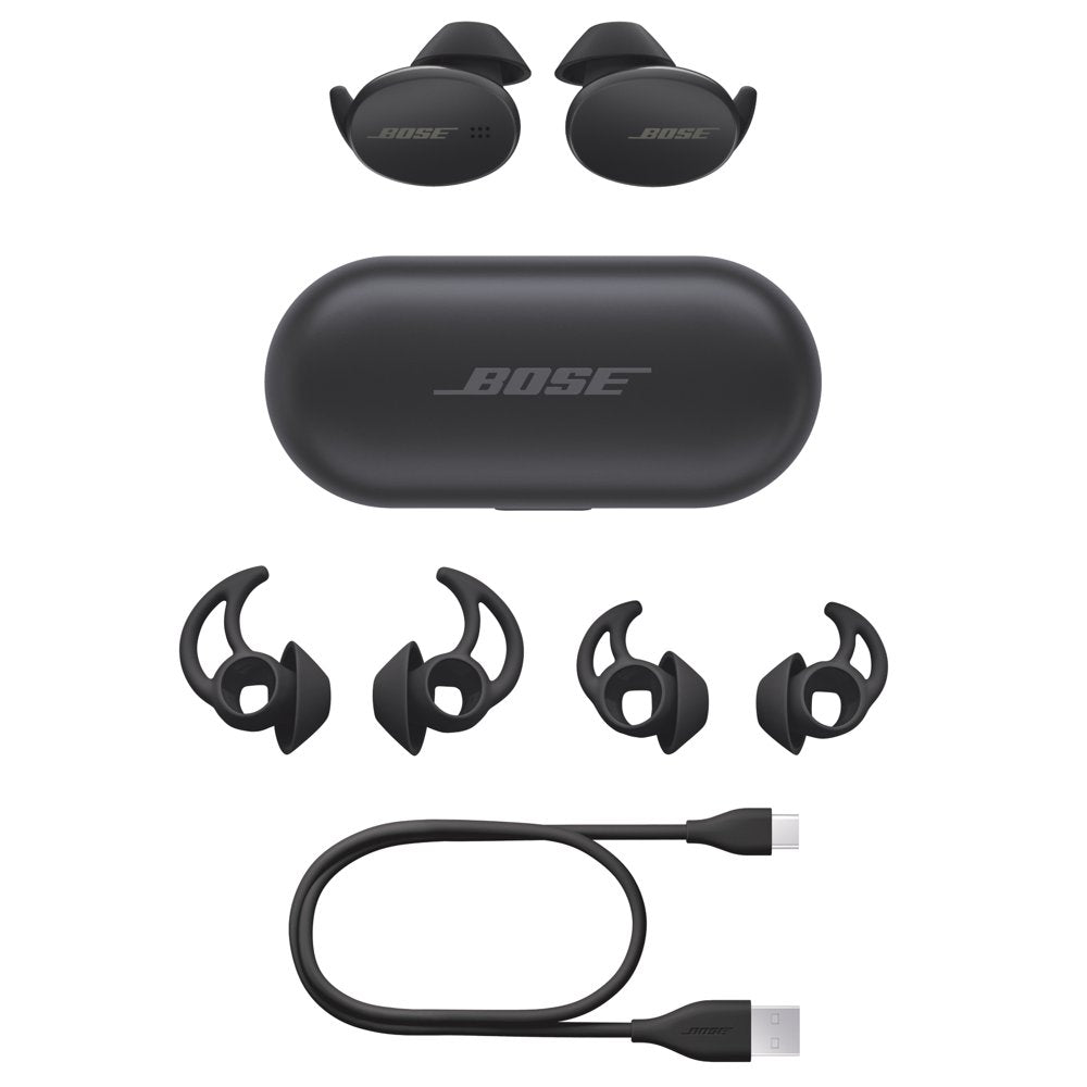 Sport Earbuds True Wireless Bluetooth Headphones, Black
