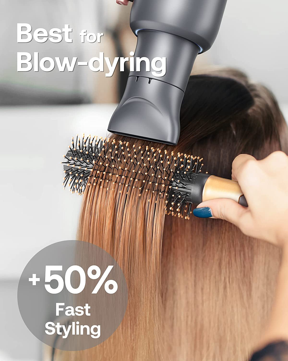 Diffuser Hair Dryer Blow Dryer for Women, Professional Bonnet Hair Dryer with Comb&Drying Towel, 1875W Blow Dryer Hair Dryer with Negative Ionic Hair Care, Fasting Drying Light and Low Noise