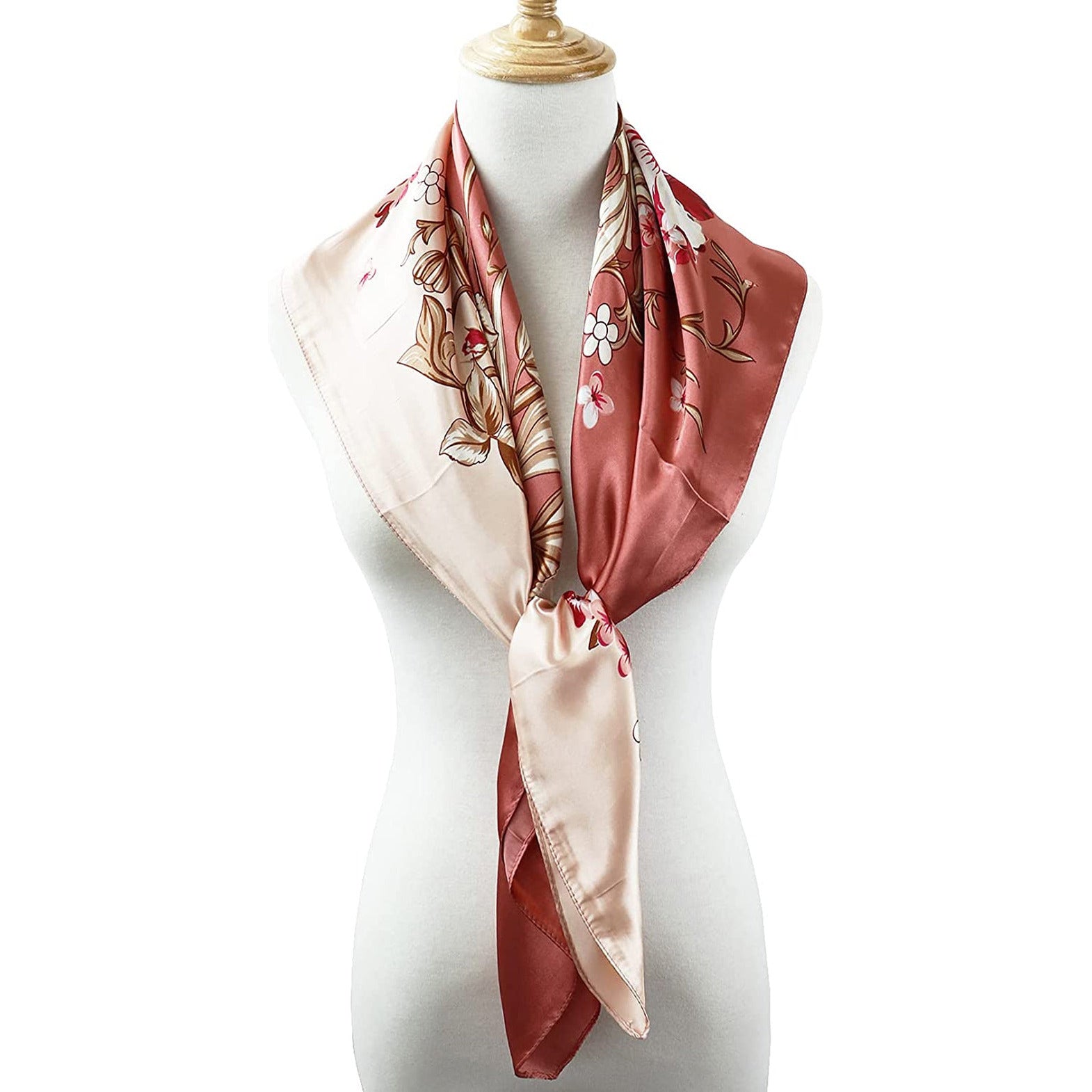 Women'S 35" Satin Square Silk like Hair Scarves and Wraps Headscarf for Sleeping
