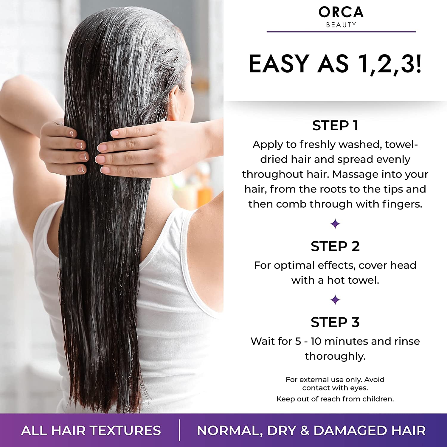 Keratin Hair Mask for Dry Damaged Hair and Growth, Keratin Hair Treatment for Dry Damaged Hair - Hydrating Hair Mask, Vit B Complex, Vit E, Silk Protein & Omega 3, 9, Deep Conditioning Hair Mask