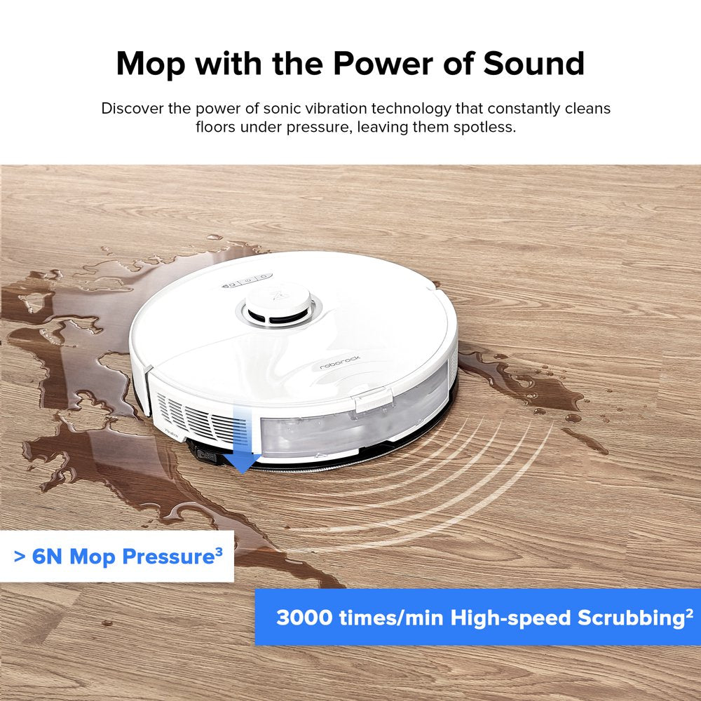 ® S8-WHT Robot Vacuum Cleaner and Sonic Mopping with Duoroller™ Brush, 6000 Pa, and Obstacle Avoidance