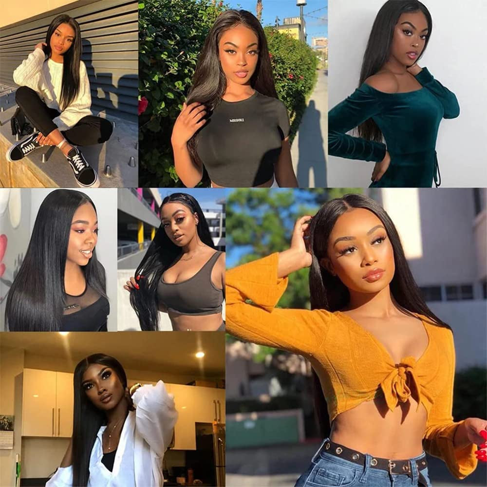 10A Straight Hair Bundles Brazilian Virgin Human Hair Bundles Straight 18 20 22 Inch 100% Unprocessed Virgin Hair Straight Weave Bundles Human Hair 3 Bundles Deals