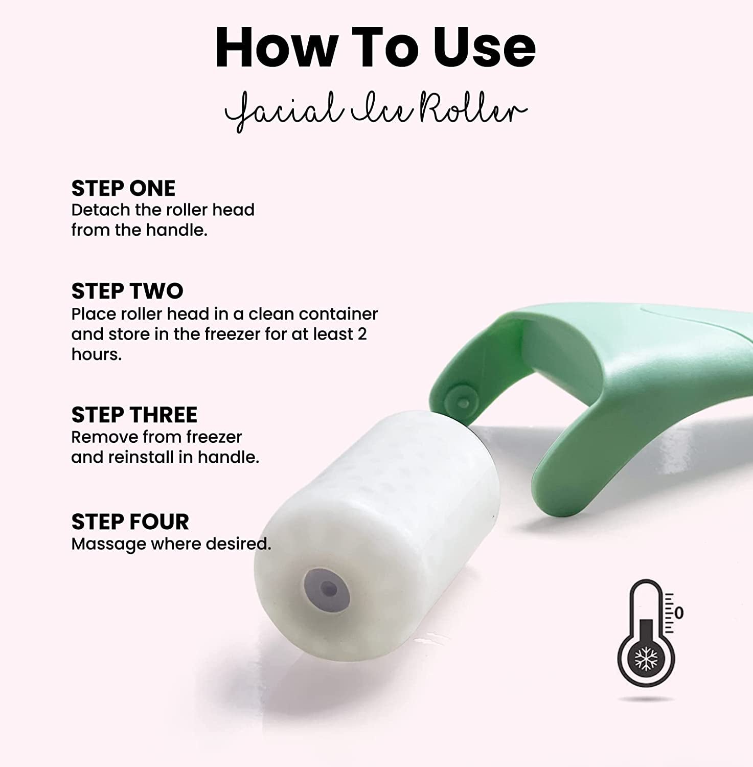Cryotherapy Ice Roller for Face Wrinkles Massager - Self Care Gifts Skincare Facial Tools Relaxation Puffiness for Whole Body Face Eyes (Green)